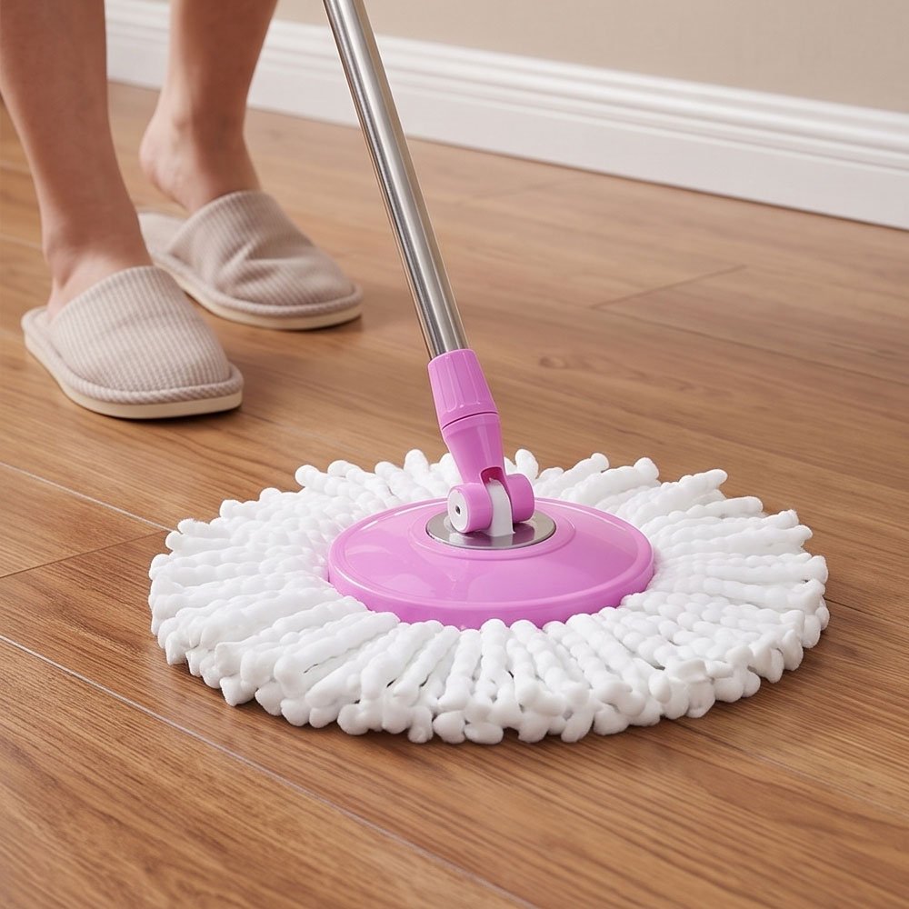 Margo Spin Mop and Bucket Set with Heavy Duty Wheels and Microfiber Refill - Image 6