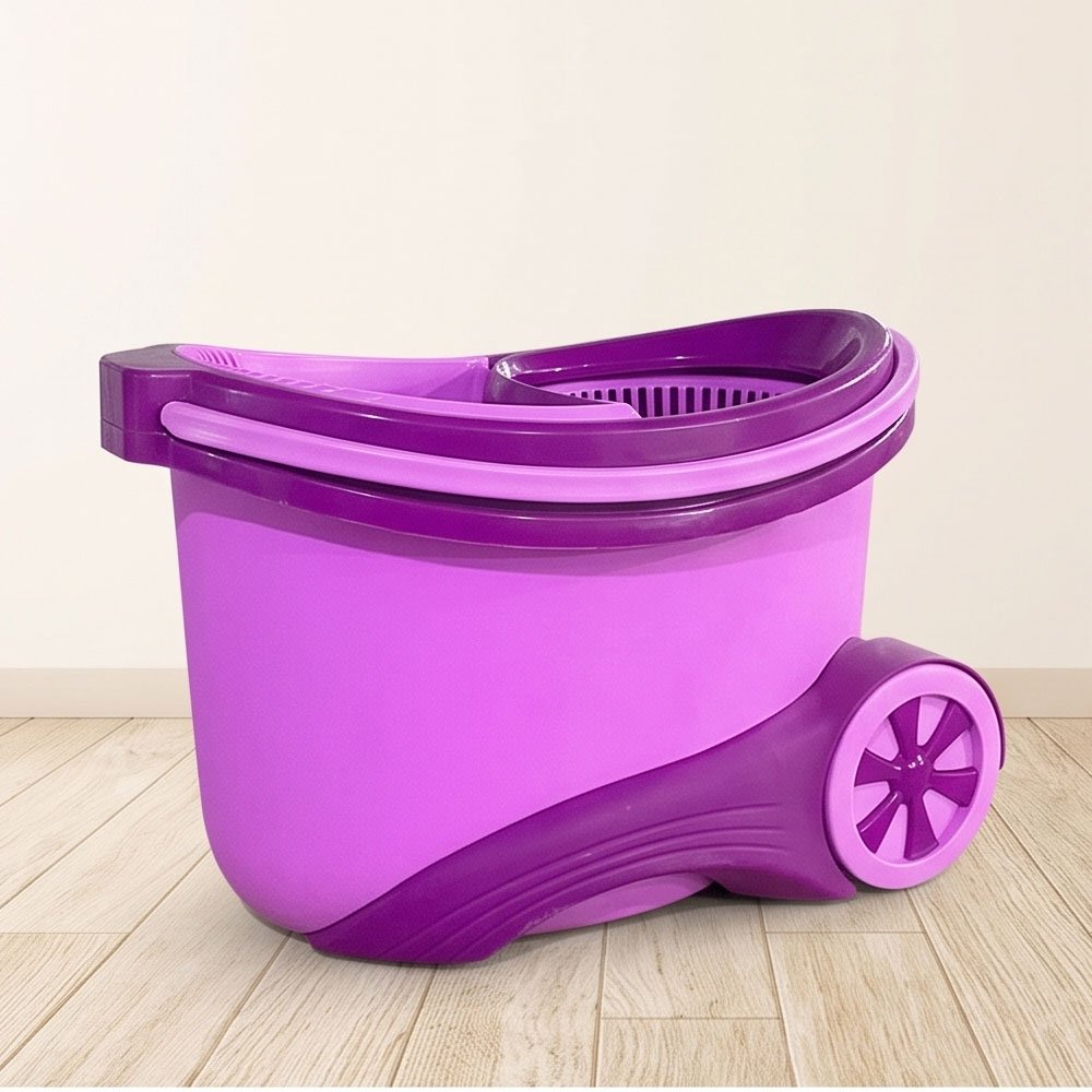Margo Spin Mop and Bucket Set with Heavy Duty Wheels and Microfiber Refill - Image 2