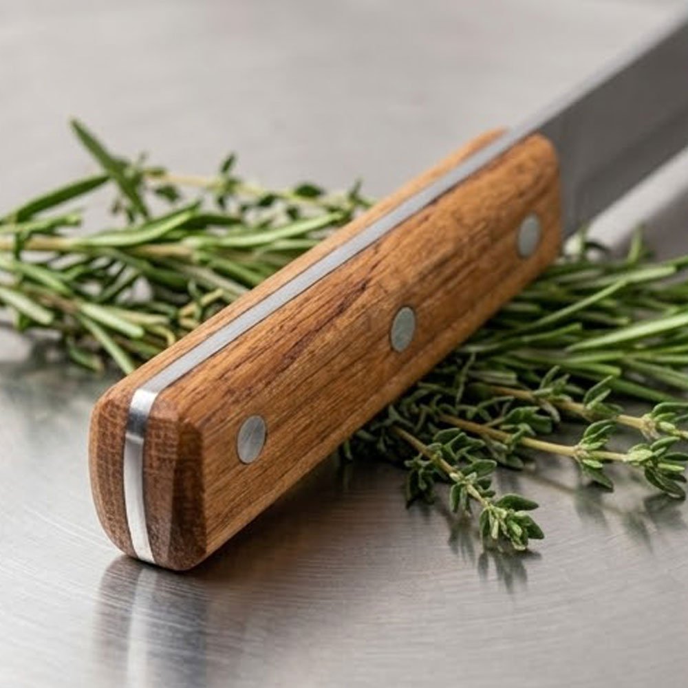 Multipurpose Kitchen Utility Knife with Stainless Steel Blade & Wooden Handle - Image 4