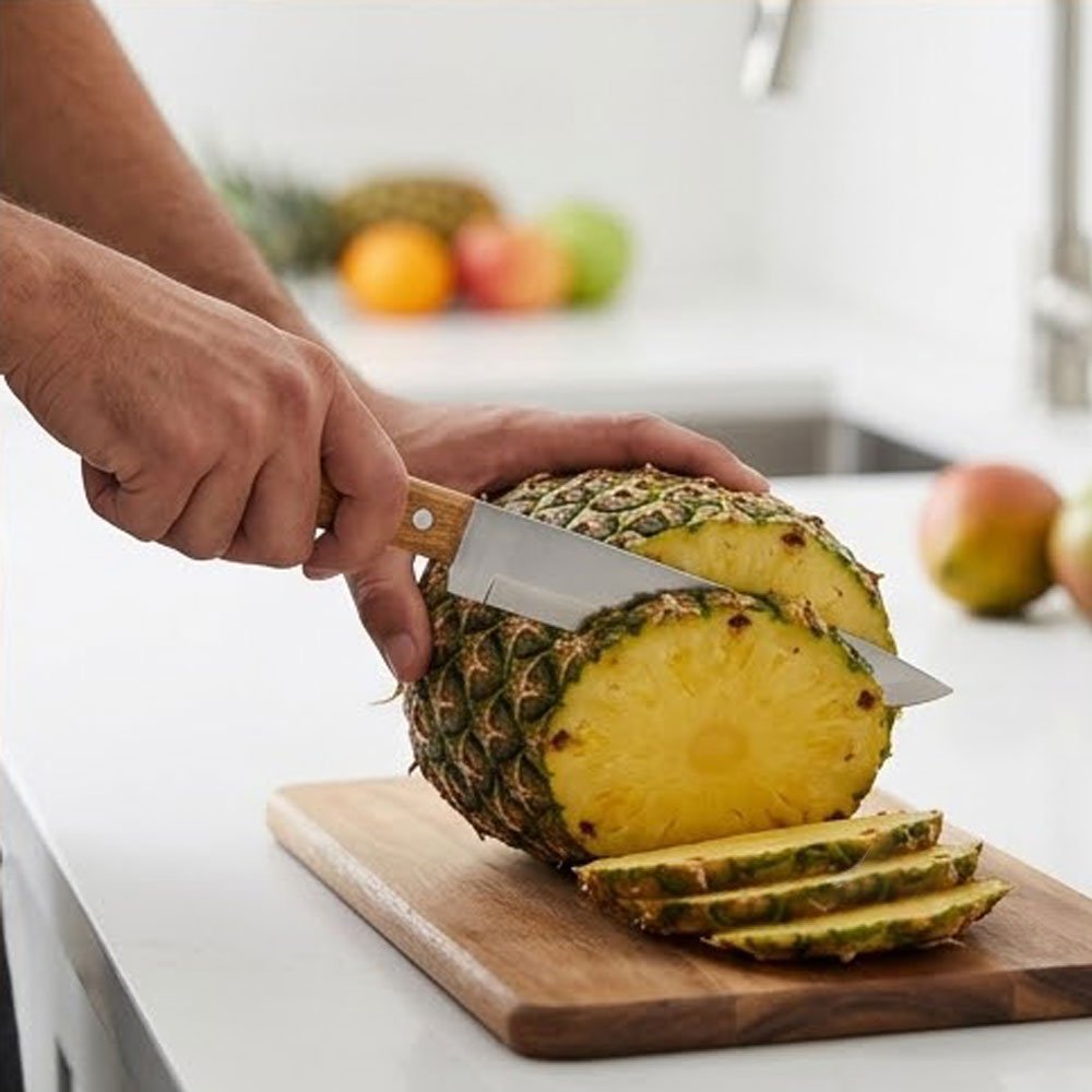 Multipurpose Kitchen Utility Knife with Stainless Steel Blade & Wooden Handle - Image 5