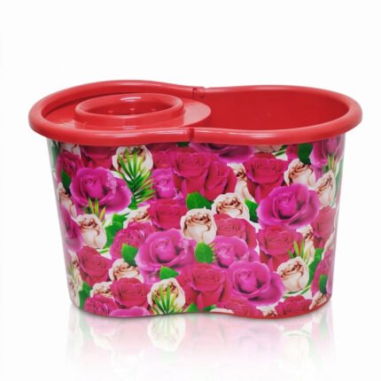 Zouza Decor Plastic Mop Bucket Set with Built-in Wringer & Cleaning Mop