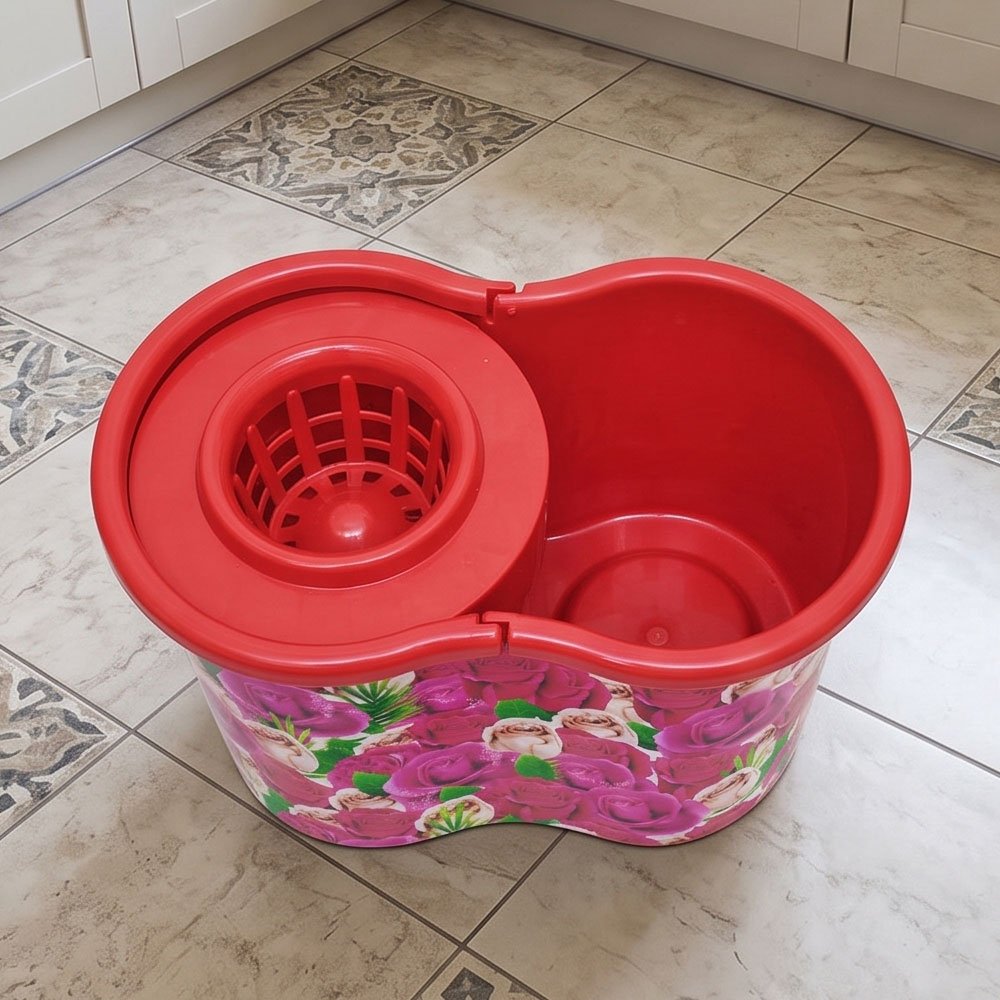 Zouza Decor Plastic Mop Bucket Set with Built-in Wringer & Cleaning Mop - Image 5