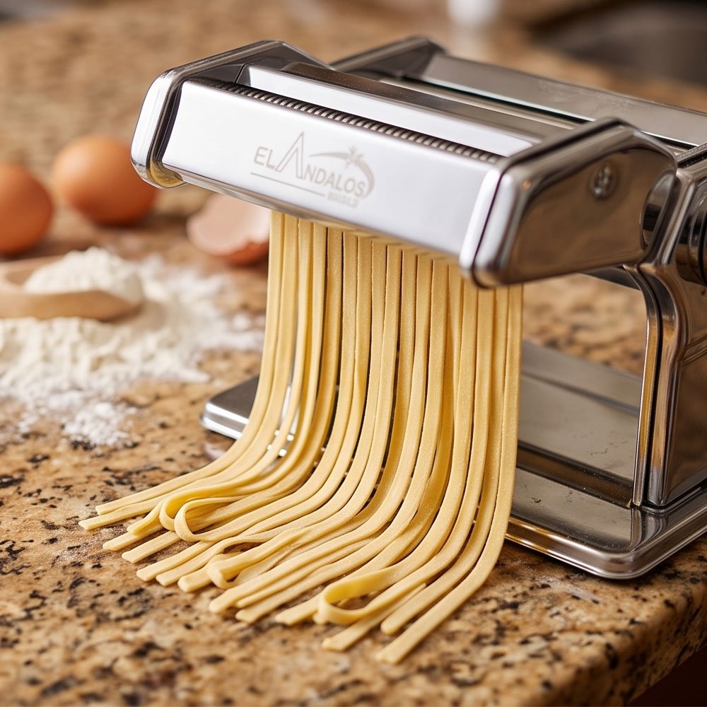 Stainless Steel Manual Pasta & Noodle Maker Machine with Table Clamp Clamp - Image 6