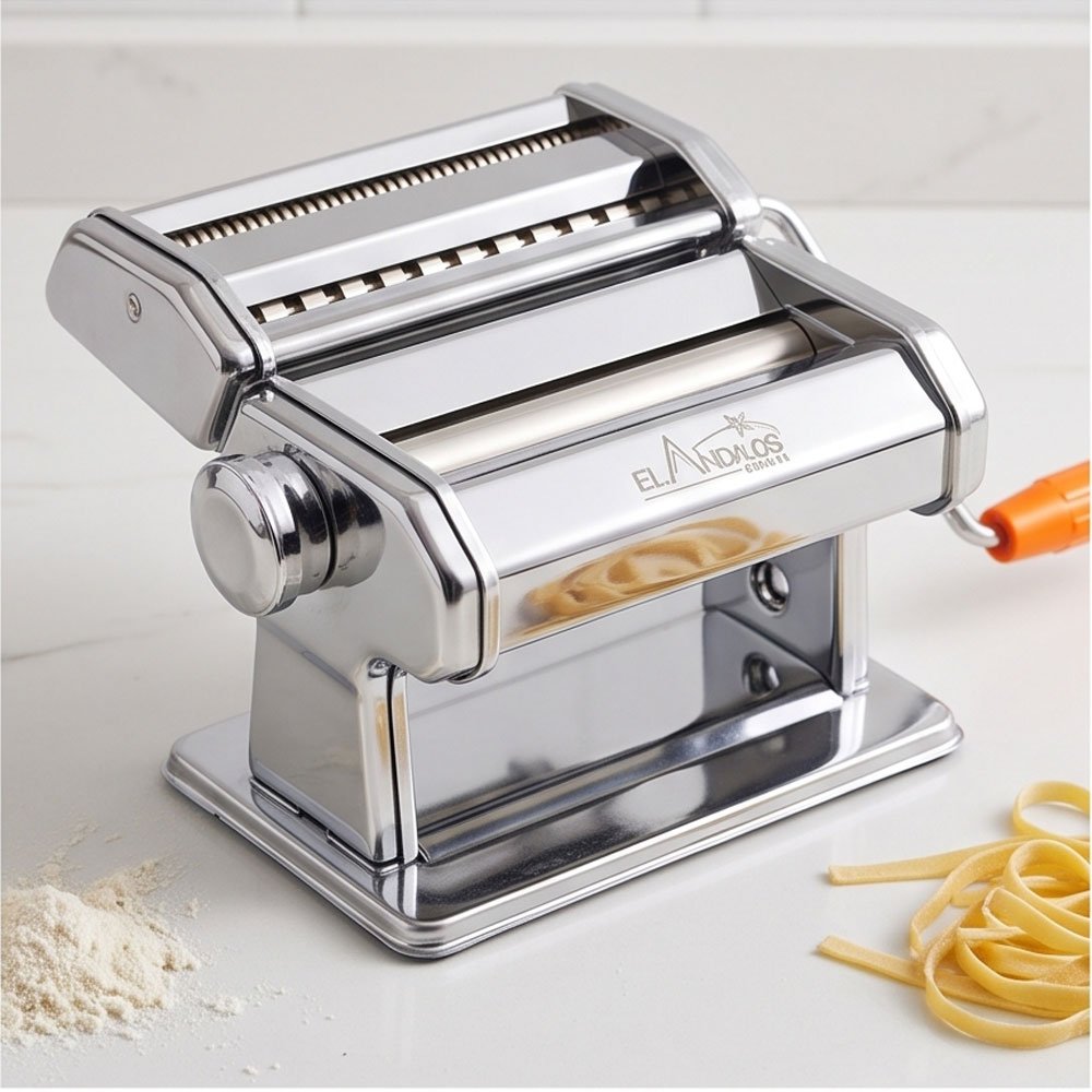 Stainless Steel Manual Pasta & Noodle Maker Machine with Table Clamp Clamp - Image 8