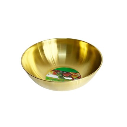 Gold Stainless Steel Mixing & Salad Bowl Elegant Serving Basin for Kitchen