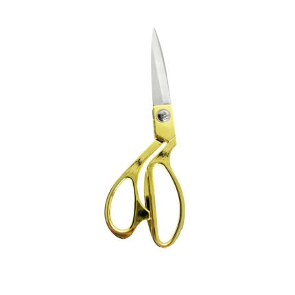 Professional Tailor Sewing Scissors with Gold Handles and Sharp Stainless Steel Blades
