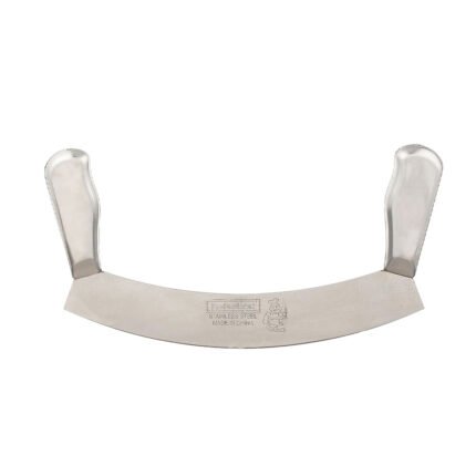 Stainless Steel Mincing Knife Mezzaluna Chopper with Ergonomic Metal Handles