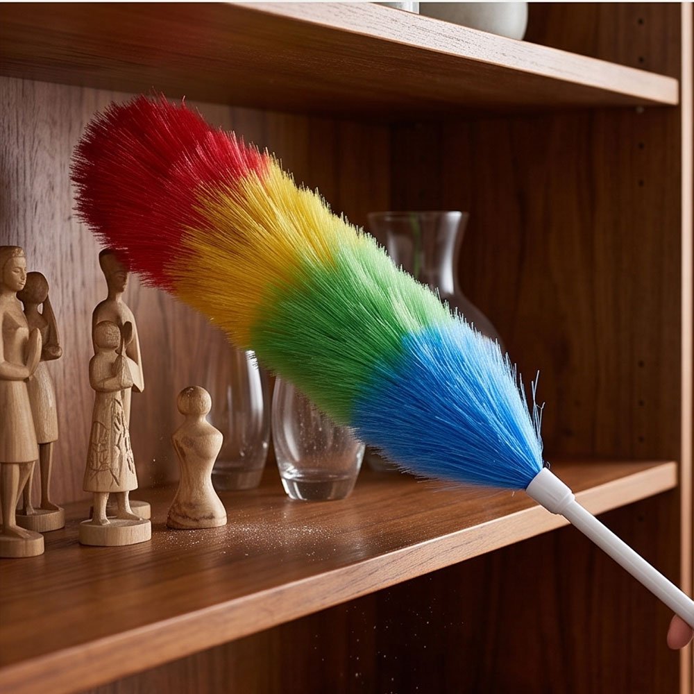 Colorful Static Duster Feather Cleaning Brush for Car Interior and Home Use - Image 3