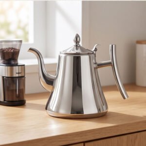 Stainless Steel Gooseneck Drip Kettle 1L Capacity for Coffee and Tea Brewing