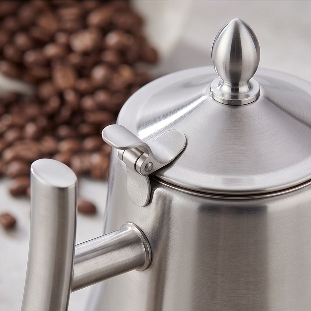 Stainless Steel Gooseneck Drip Kettle 1L Capacity for Coffee and Tea Brewing - Image 2