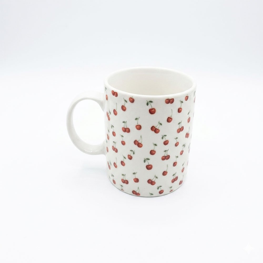 Modern Ceramic Porcelain Coffee Mug with Printed Design & Handle for Home & Office - Image 2