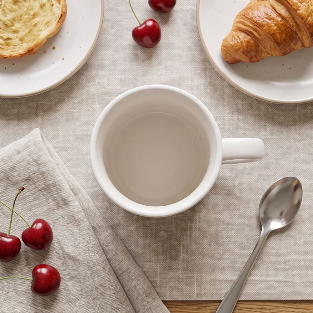 Modern Ceramic Porcelain Coffee Mug with Printed Design & Handle for Home & Office - Image 8