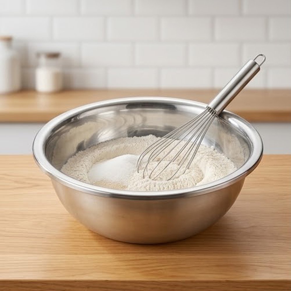 Large 60cm Stainless Steel Mixing Bowl Heavy Duty Basin for Dough, Salad & Prep - Image 3