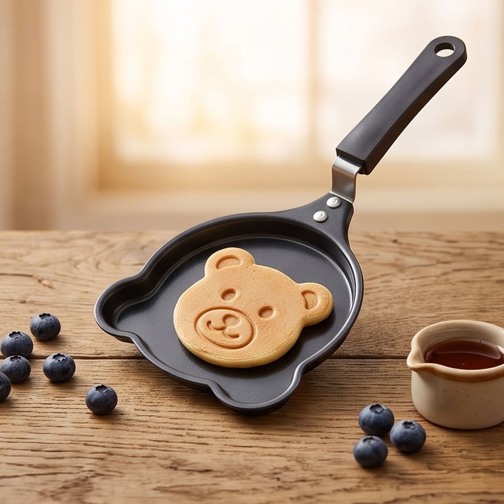 Mini Non-Stick Mold Frying Pan Shaped Skillet for Eggs Pancakes and Omelets - Image 2