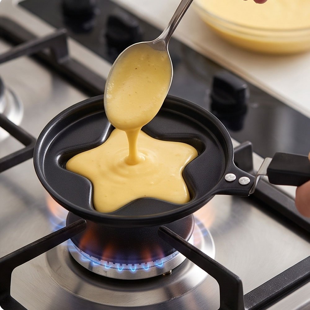 Mini Non-Stick Mold Frying Pan Shaped Skillet for Eggs Pancakes and Omelets - Image 3