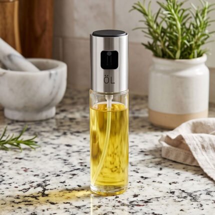 Olive Oil Sprayer Dispenser Bottle Glass Mister for Cooking Air Fryer Salad