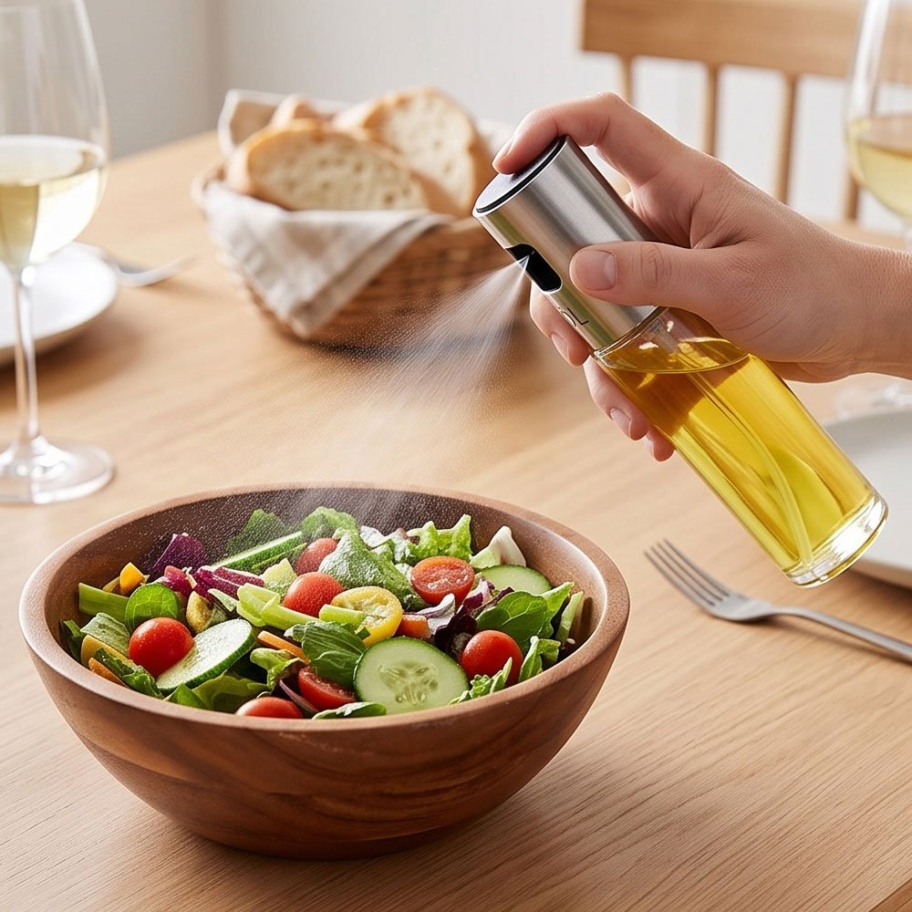 Olive Oil Sprayer Dispenser Bottle Glass Mister for Cooking Air Fryer Salad - Image 5