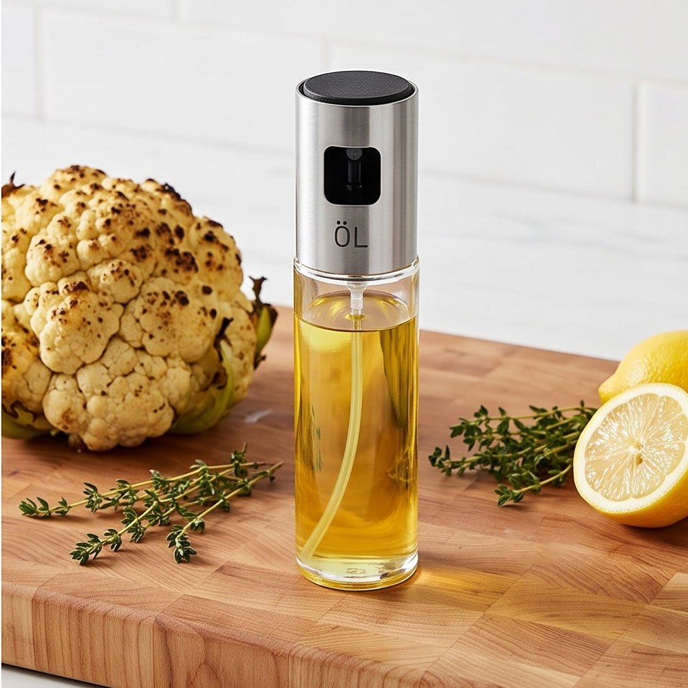 Olive Oil Sprayer Dispenser Bottle Glass Mister for Cooking Air Fryer Salad - Image 3