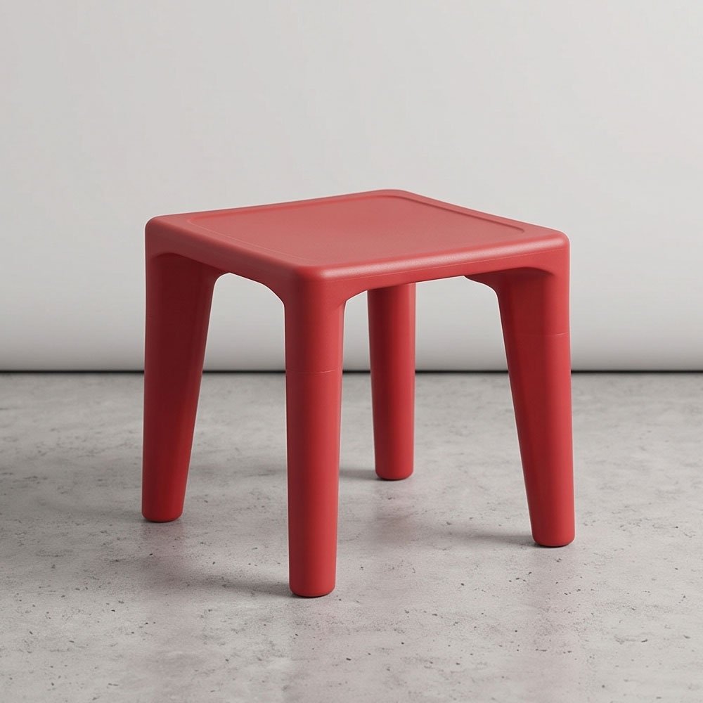 Multipurpose Heavy Duty Square Plastic Table Bench Stool for Kids, Home, and Garden - Image 2