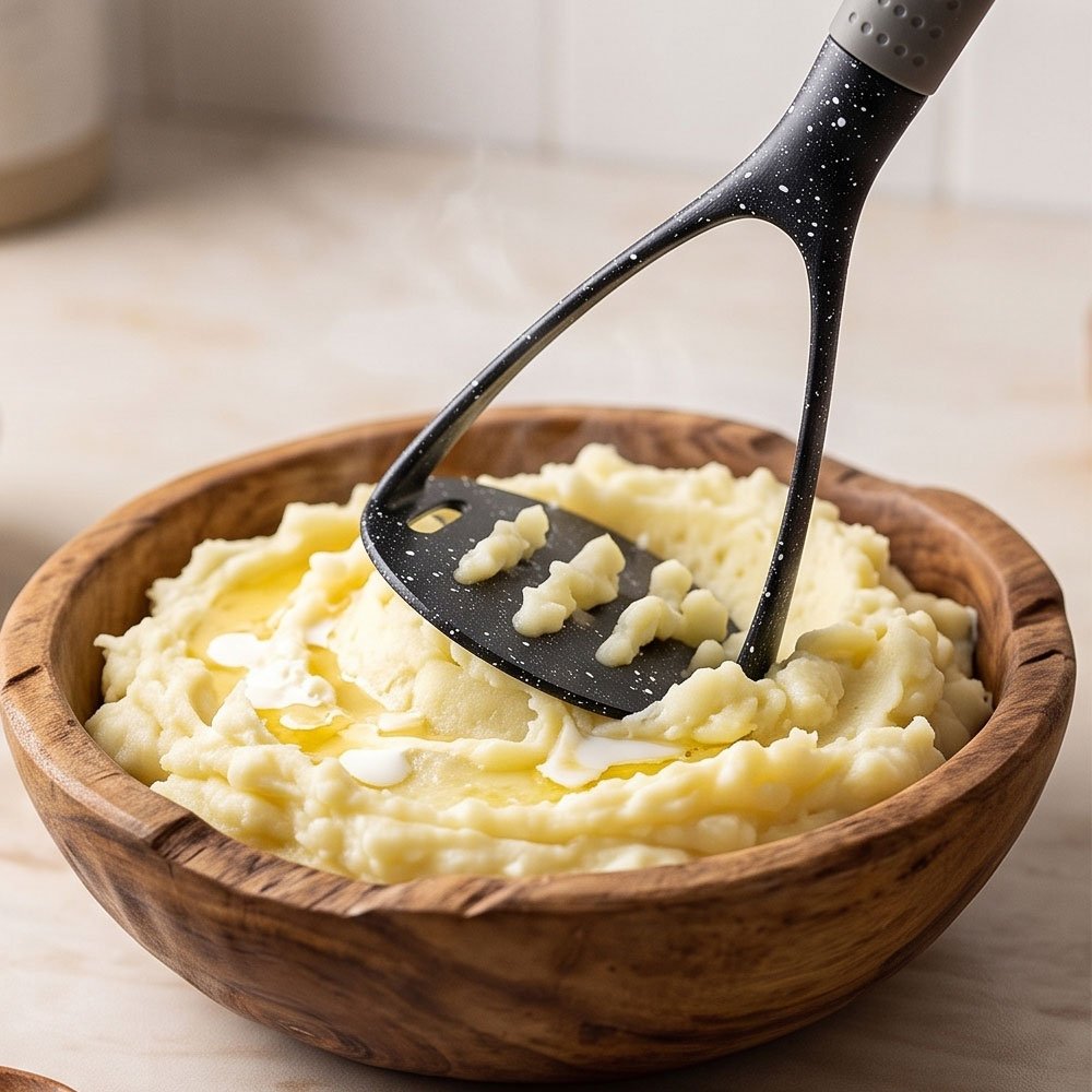 Granite Potato & Vegetable Masher Non-Stick Press with Soft Grip Handle - Image 3