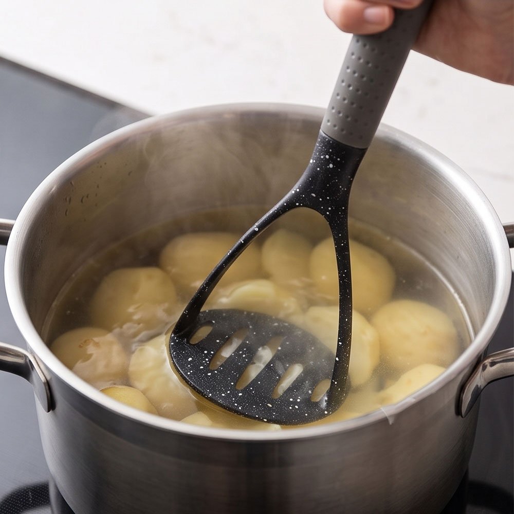 Granite Potato & Vegetable Masher Non-Stick Press with Soft Grip Handle - Image 4