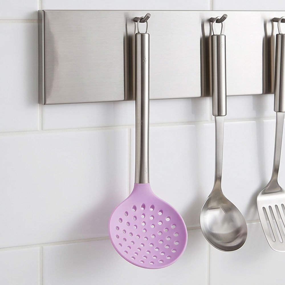 Heat Resistant Silicone Soup Ladle and Skimmer Spoon with Stainless Handle - Image 3