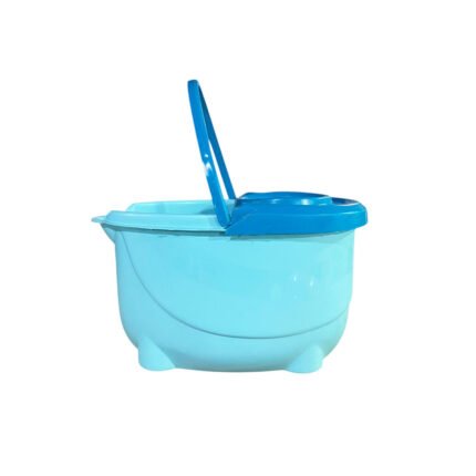Koki Plastic Cleaning Bucket with Built-in Mop Wringer and Carrying Handle