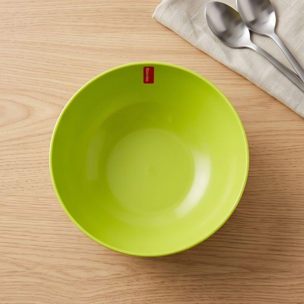 Large Round Plastic Salad and Serving Bowl Deep Multipurpose Kitchen Bowl - Image 2