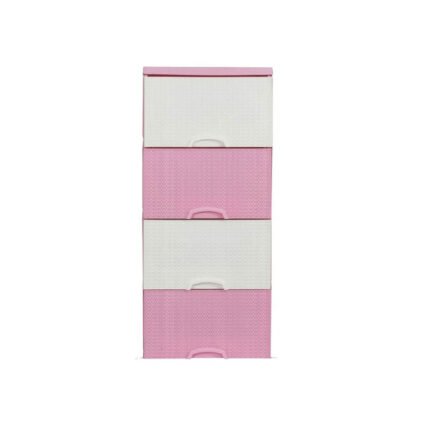 Margo Lace 4-Drawer Plastic Storage Cabinet Organizer for Home, Bedroom and Bathroom