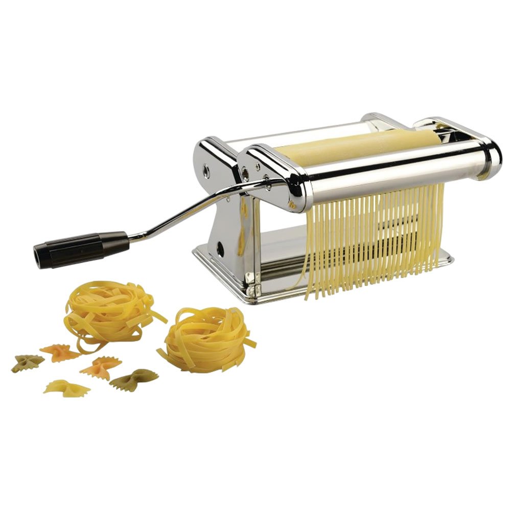 Manual Stainless Steel Silver Pasta Maker Machine Heavy Duty 2 Pieces Noodle Maker