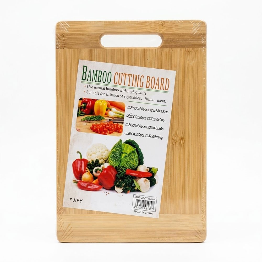 Natural Bamboo Cutting Board Durable Wooden Chopping Board with Handle