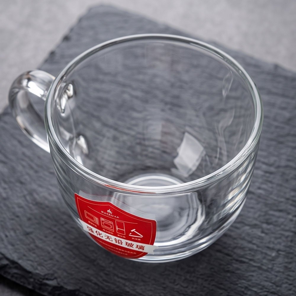 Clear Heat Resistant Glass Soup Mug Cup for Hot Drinks Coffee and Tea - Image 3