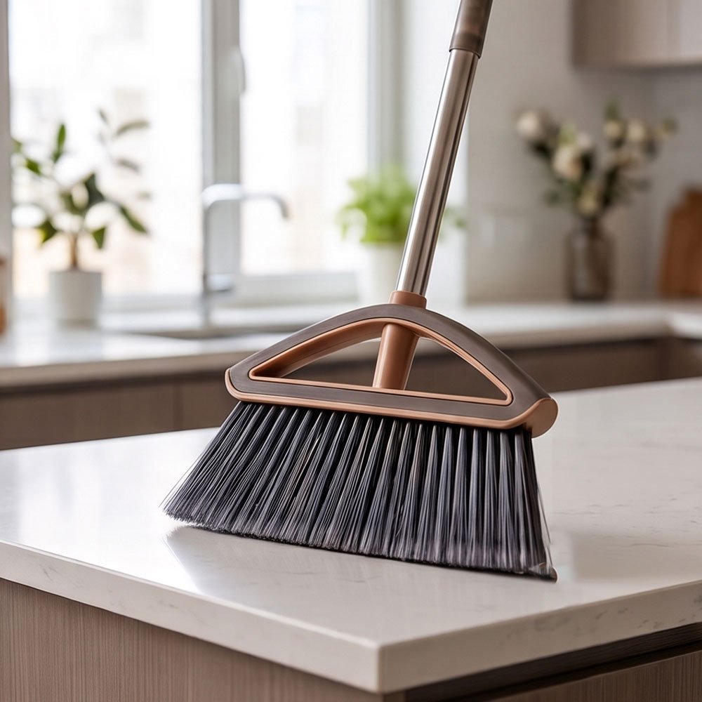 Long Handle Broom and Transparent Dustpan Set Stainless Steel Cleaning Set - Image 5