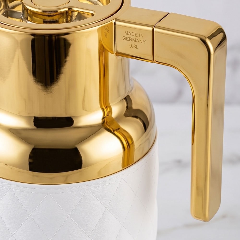 Premium Thermal Vacuum Flask Carafe for Tea Coffee Leather Body German Quality - Image 3