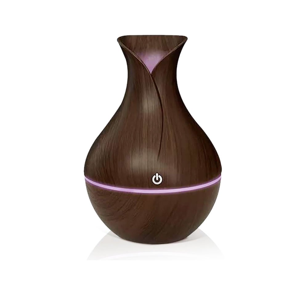 Ultrasonic Electric Air Humidifier and Essential Oil Diffuser Wooden Vase Design