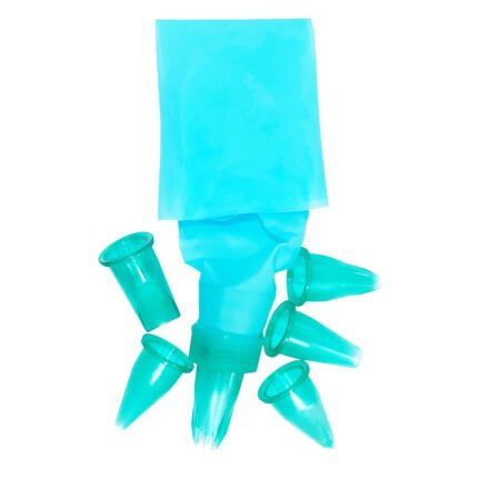 Reusable Silicone Pastry Piping Bag with Interchangeable Decorating Tips for Cake and Baking