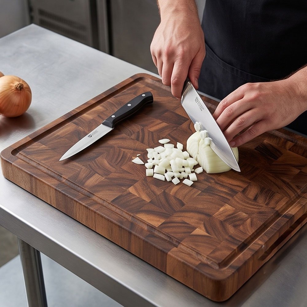 KC 32-Piece Professional Kitchen Knife Set with Leather Storage Briefcase Case - Image 3