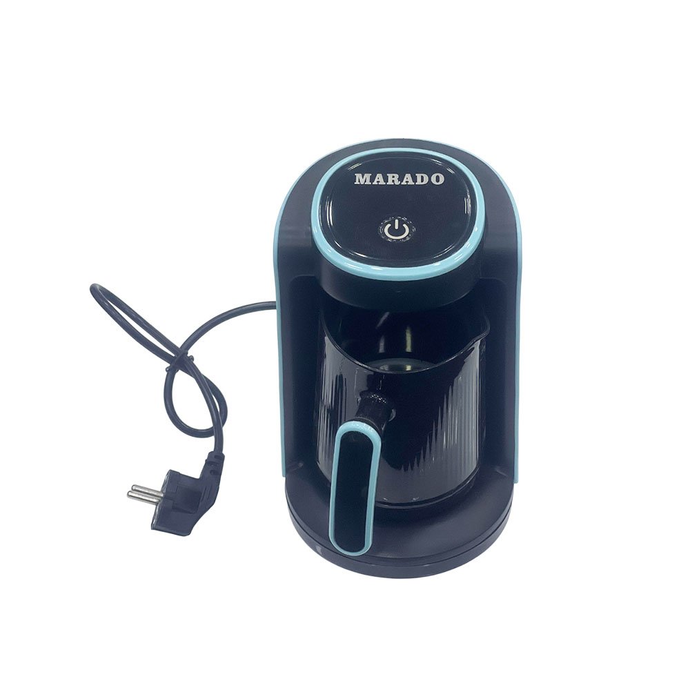 Electric Turkish Coffee Maker Machine 500W Automatic Pot Sky Blue and Black