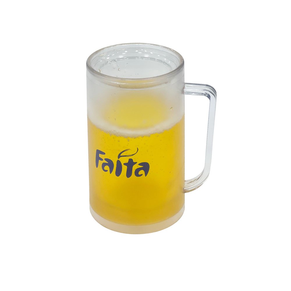 مج تجميد اكريليك جدار مزدوج مزود بسائل جل للمشروبات الباردة مقبض شفاف - الصورة 3
