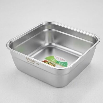 RAYLAMON Deep Square Stainless Steel Serving Basin Prep Bowl Container